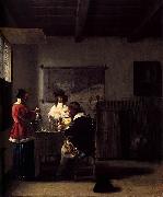 Pieter de Hooch The Visit oil painting on canvas
